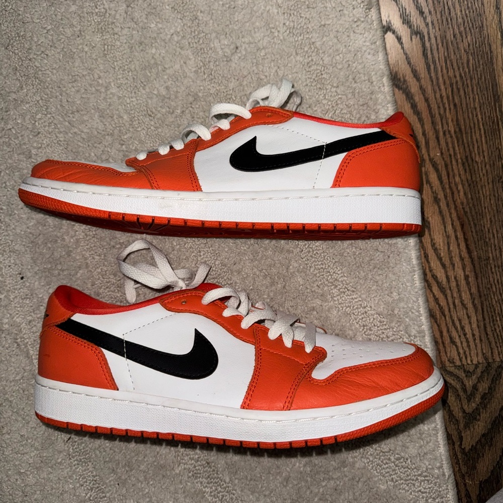 Nike Jordan 1 low Starfish Orange and White Low-Top Sneakers